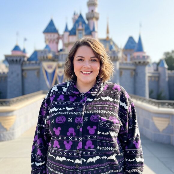 🎃 Disney Mickey Mouse Halloween Plush Fleece Jacket Size XXL 🎃 - Picture 1 of 9